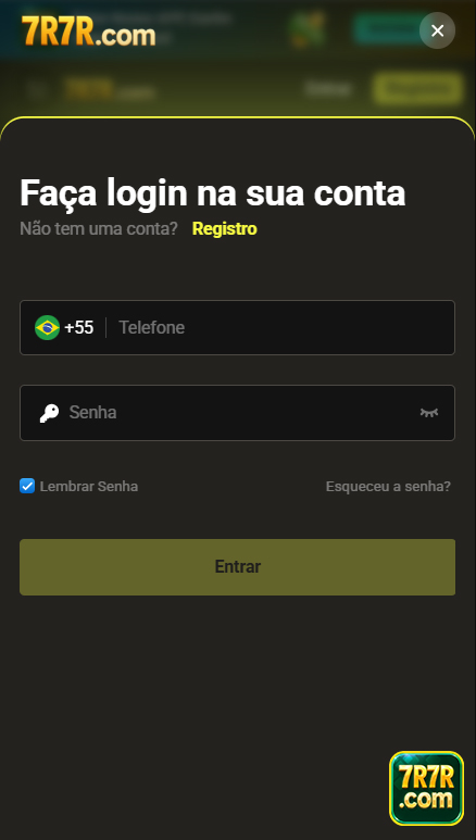 7r7r.com - fácil entrada na conta para fazer login